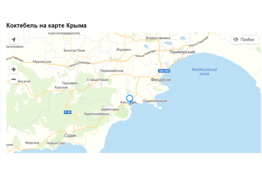 Коктебель карта города